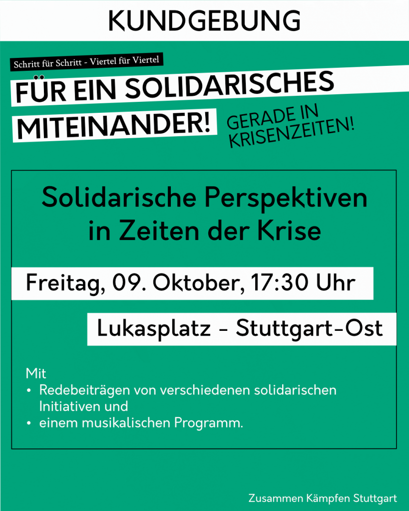 Kundgebung: Solidarische Perspektiven in Zeiten der Krise