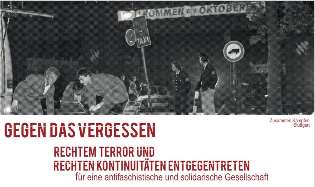 Gegen das Vergessen – Rechtem Terror und Rechten Kontinuitäten entgegentrefen