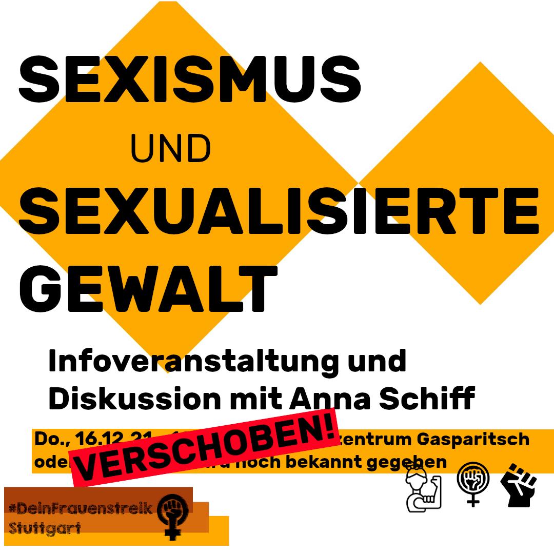 Veranstaltung zu Sexismus und sexualisierter Gewalt mit Anna Schiff