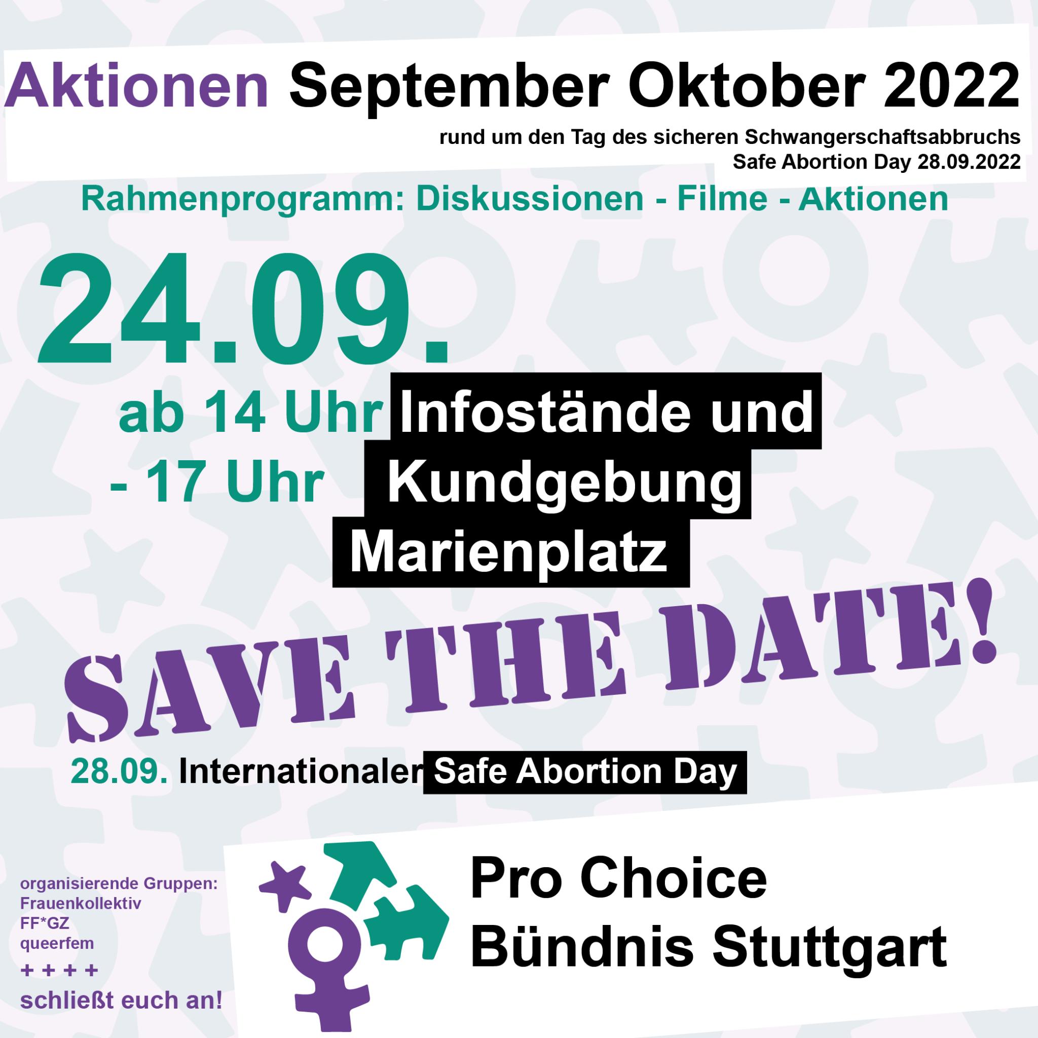 Kundgebung zum Safe Abortion Day