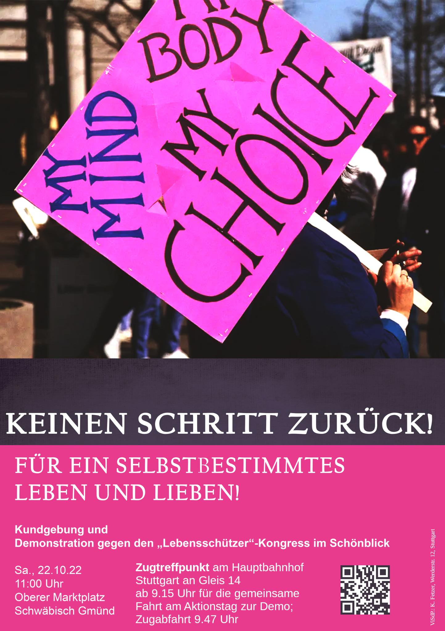 Proteste gegen den „Lebensschützer“-Kongress in Schwäbisch Gmünd