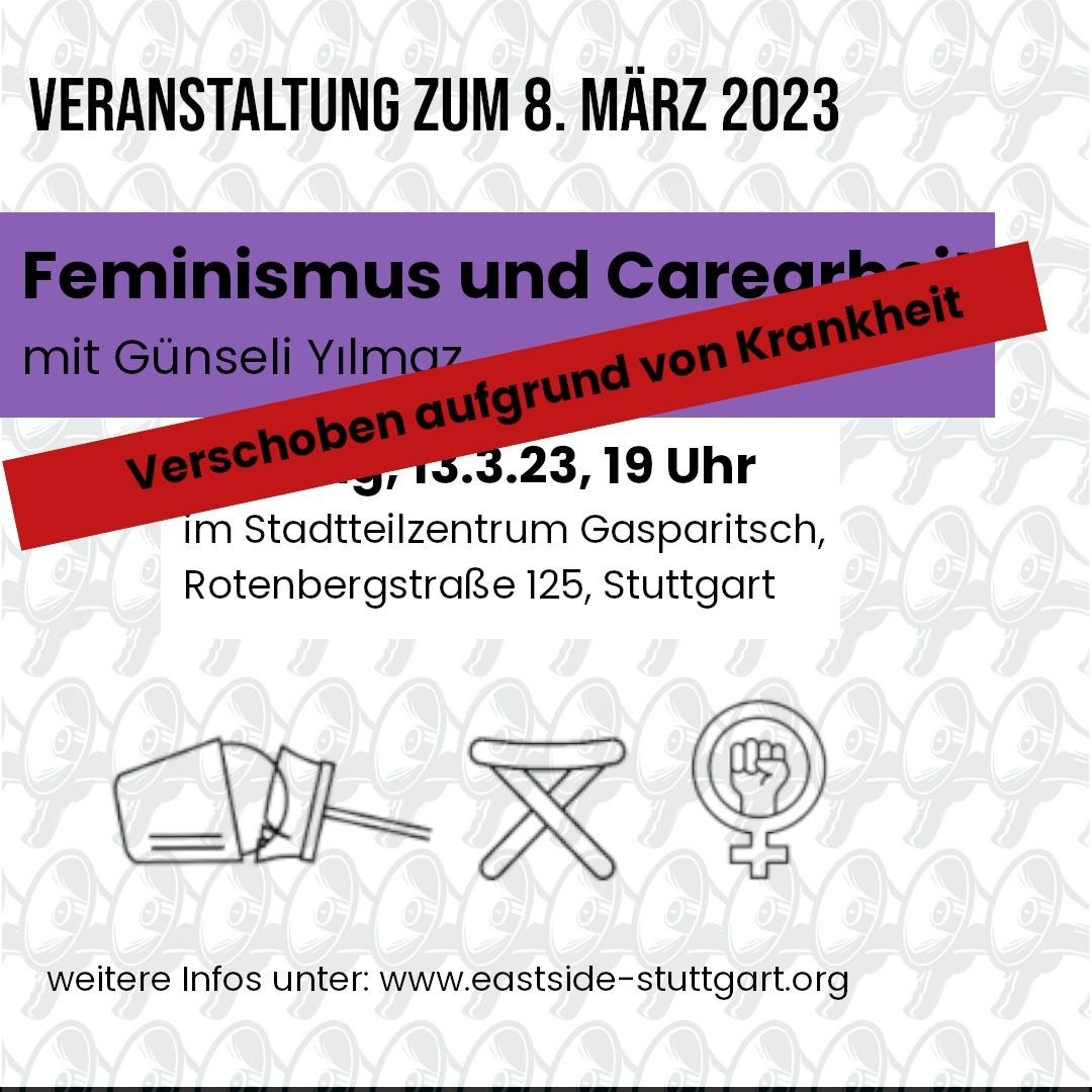 Verschoben: Vortrag Feminismus und Carearbeit mit Günseli Yilmaz