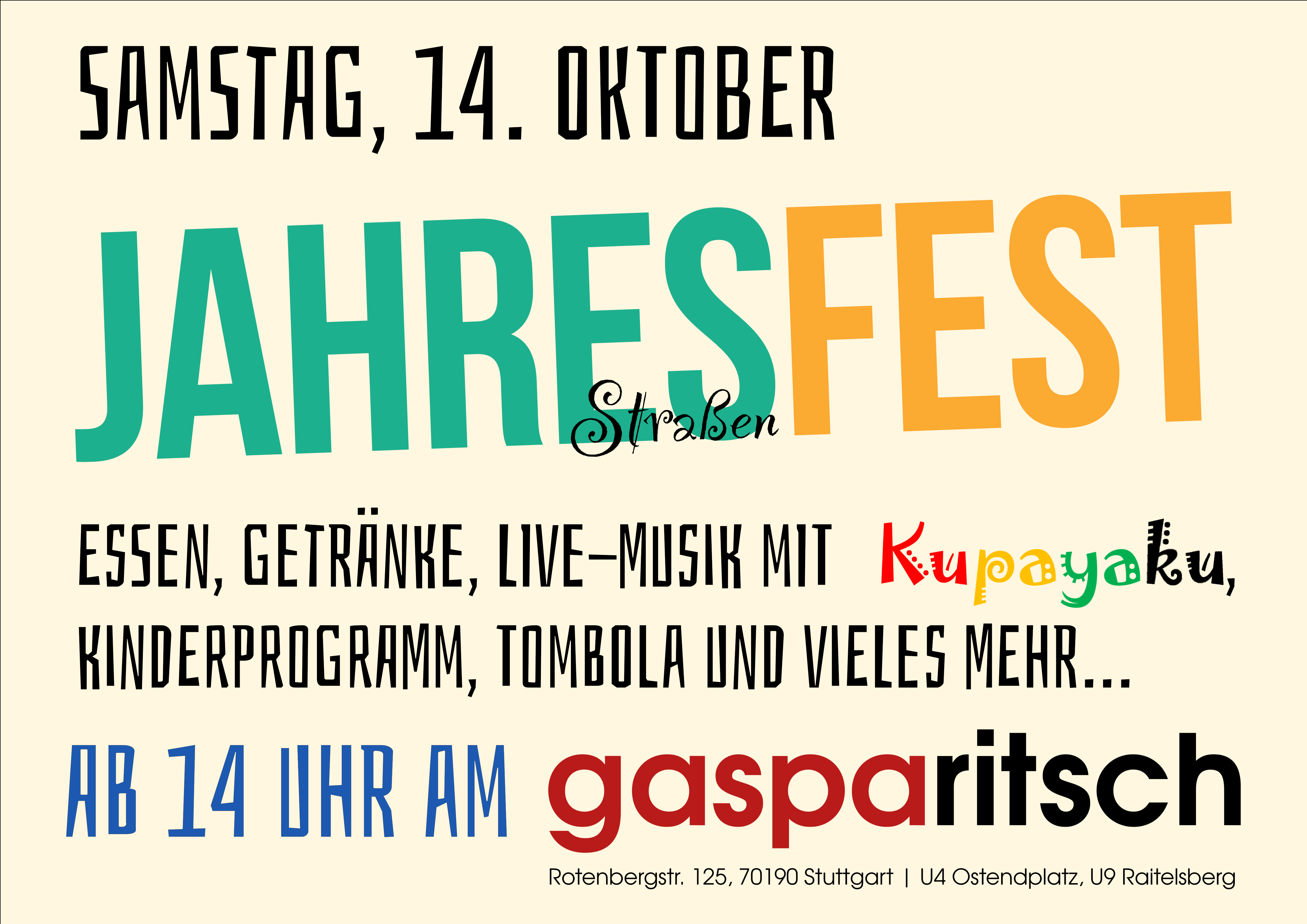 9 Jahresfest – Straßenfest am Gasparitsch