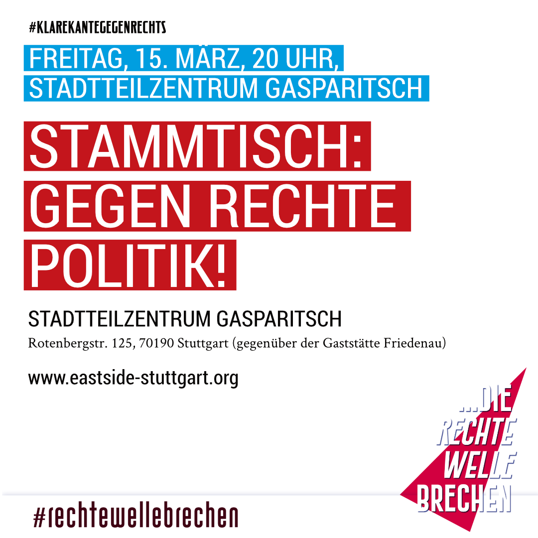 Stammtisch gegen rechte Politik