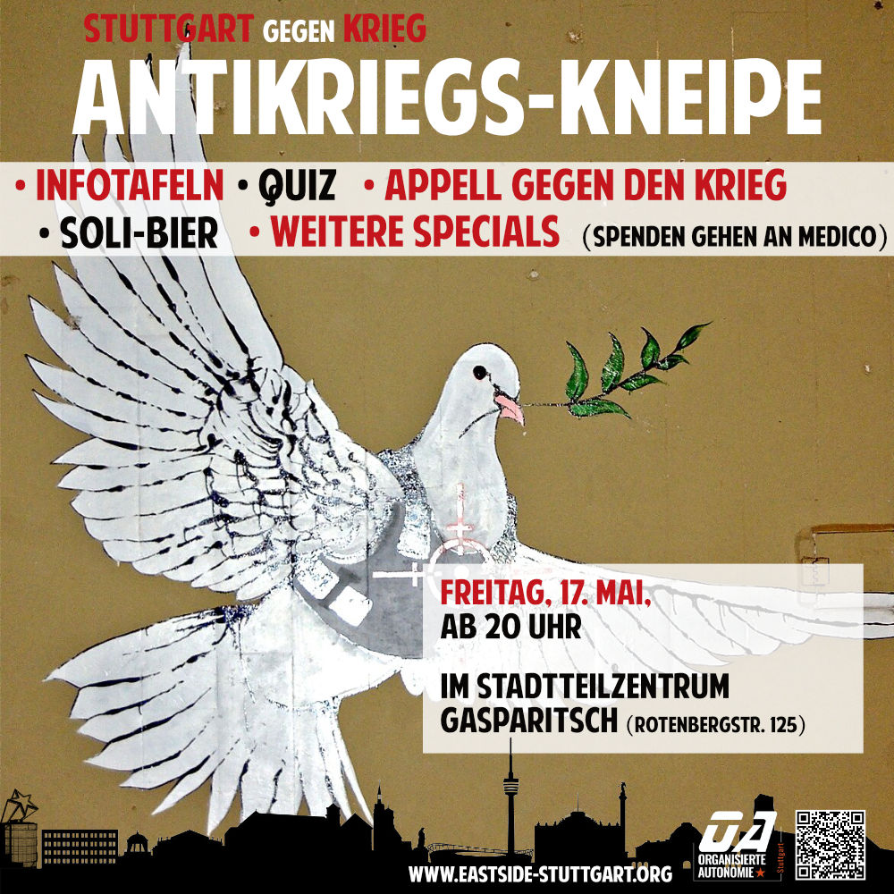 Antikriegs-Kneipe im Mai 2024