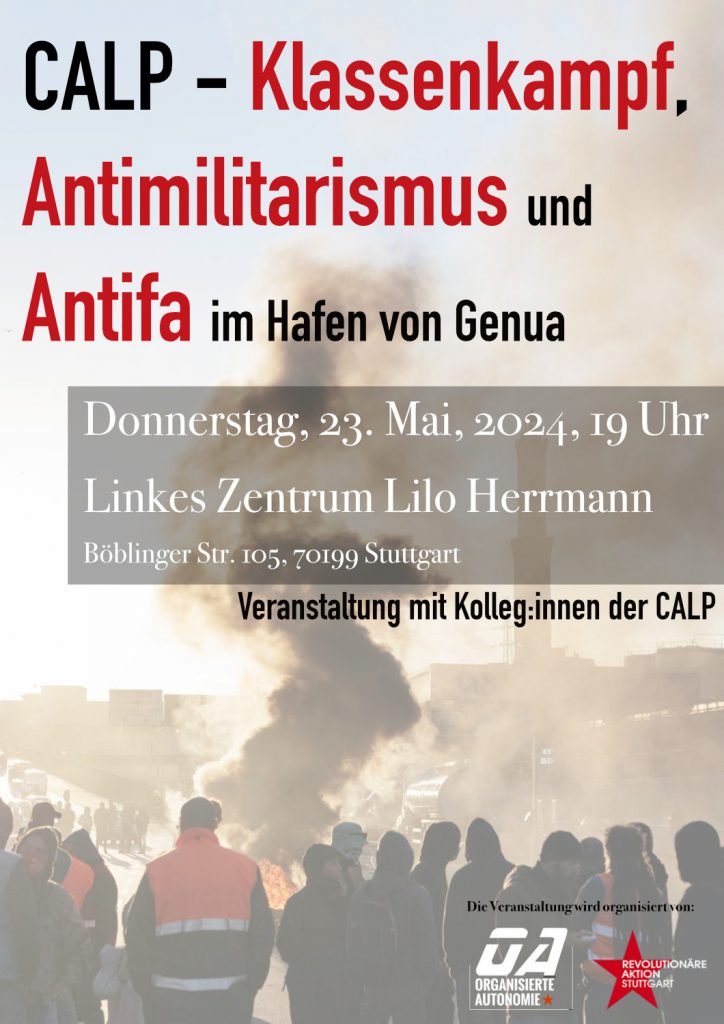 Veranstaltung: CALP – Klassenkampf, Antimilitarismus und Antifa im Hafen von Genua