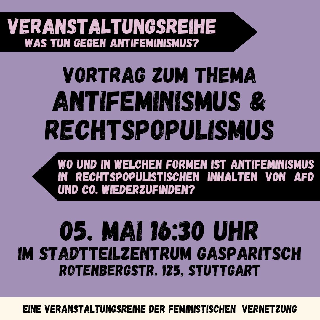 Vortrag zum Thema Antifeminismus & Rechtspopulismus