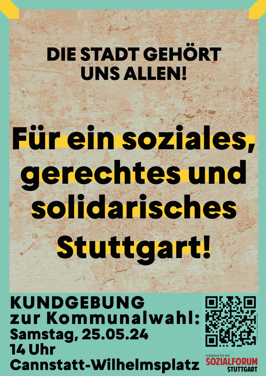 Kundgebung zur Kommunalwahl – Für ein soziales, gerechtes und solidarisches Stuttgart