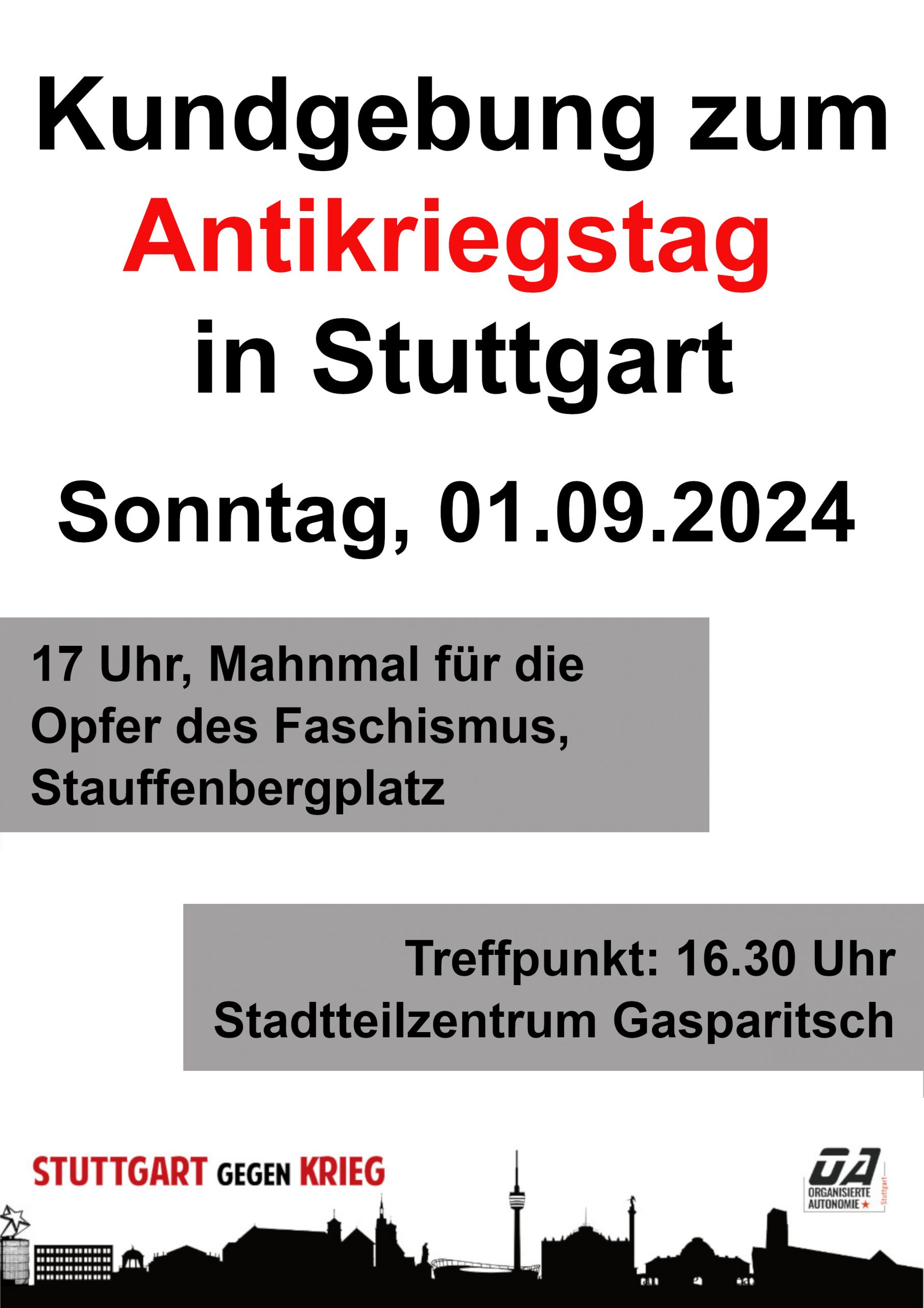 Kundgebung zum Antikriegstag