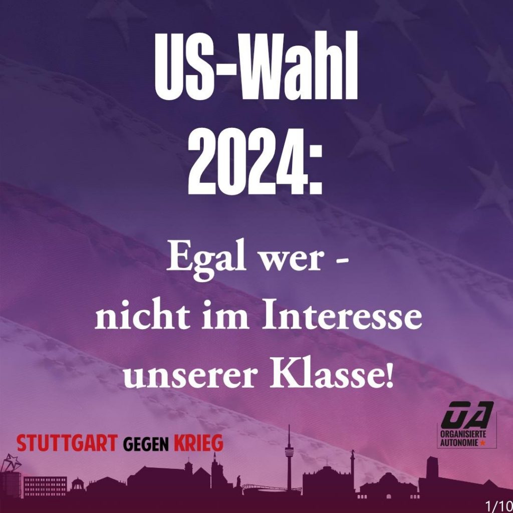 US-Wahl 2024: Egal wer – nicht im Interesse unserer Klasse!