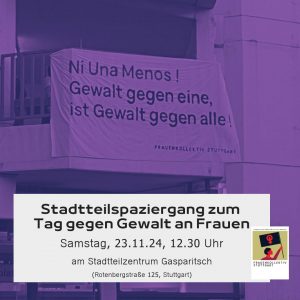 Stadtteilspaziergang zum Tag gegen Gewalt an Frauen