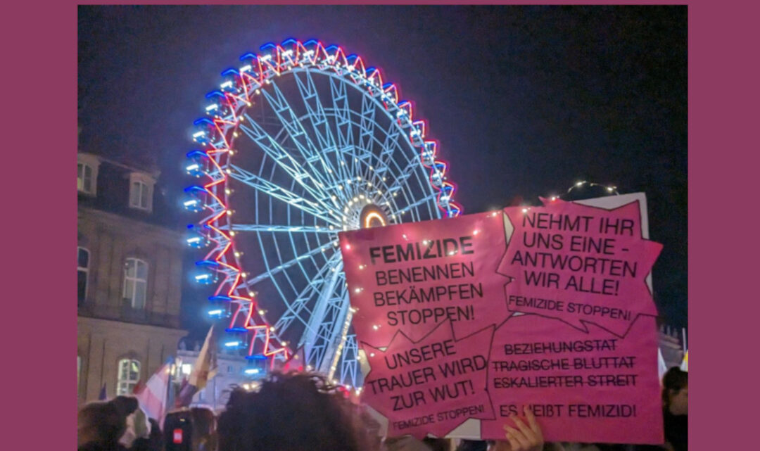 Femizide stoppen! Gedenkkundgebung anlässlich der getöteten Frau in Stuttgart-Ost!