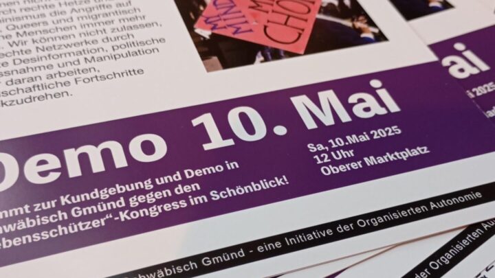 Keinen Schritt zurück – Demo gegen den „Lebensschützer“-Kongress in Schwäbisch Gmünd