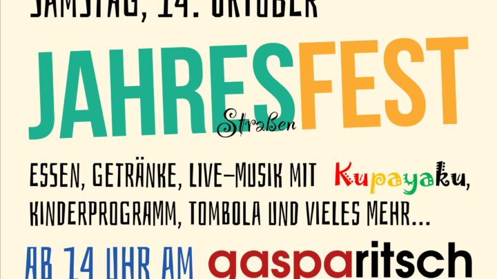 9 Jahresfest – Straßenfest am Gasparitsch