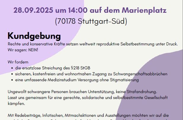 Kundgebung zum Safe Abortion Day