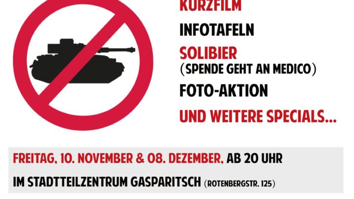 Antikriegs-Kneipe im November
