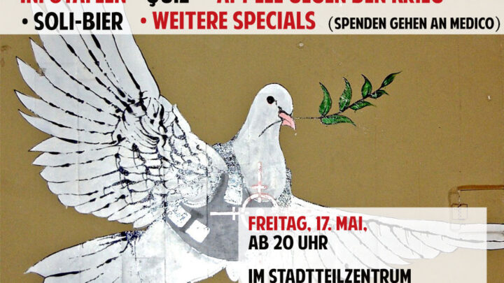 Antikriegs-Kneipe im Mai 2024