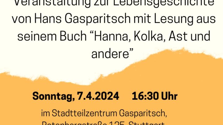 Das Leben von Hans Gasparitsch