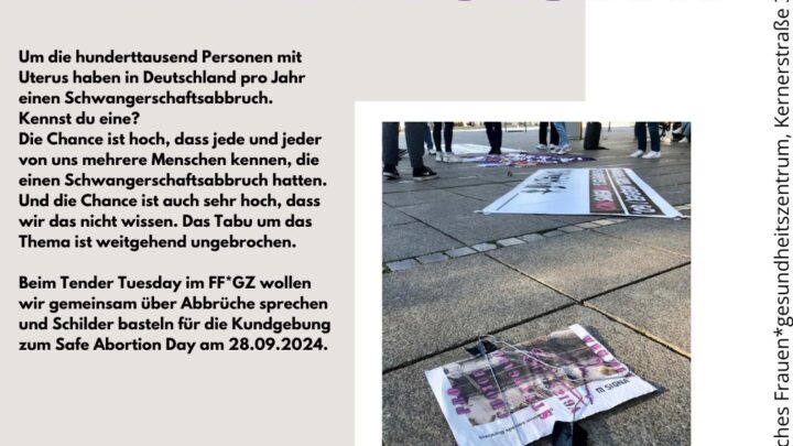 Tender Tuesday zum Thema Schwangerschaftsabbruch