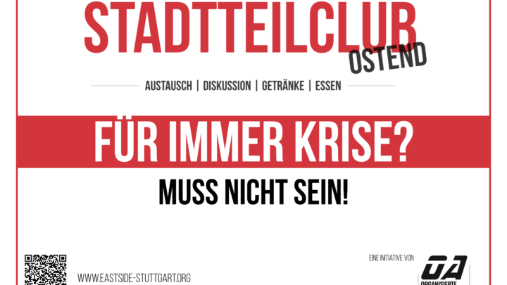 Stadtteilclub Ostend: Austausch – Diskussion – Essen – Getränke