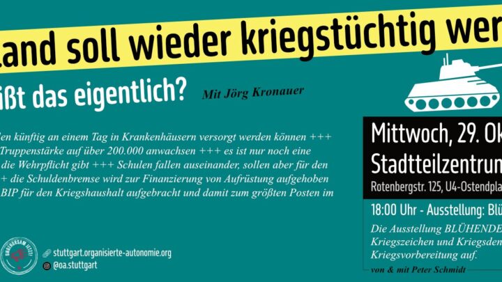 Deutschland soll wieder kriegstüchtig werden – aber was heißt das eigentlich? – Mit Jörg Kronauer