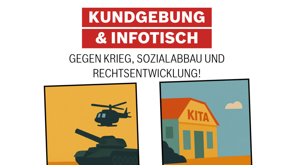 Kundgebung & Infotisch: Geld für unser Viertel – statt für ihre Kriege