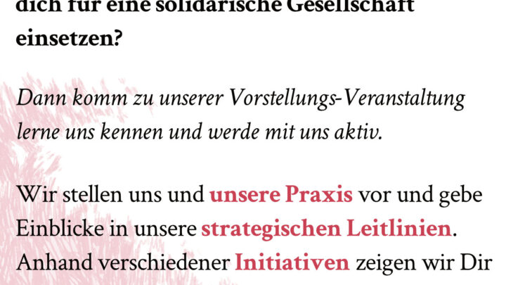 Vorstellungsveranstaltung der Organisierten Autonomie